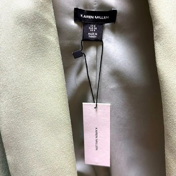 NWT Karen Millen Soft Tie Tailored Sleeveless Pencil Midi Dress. $389